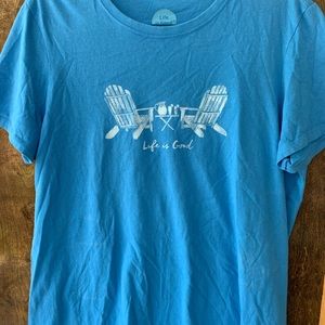 Life Is Good womens tshirt Blue size L